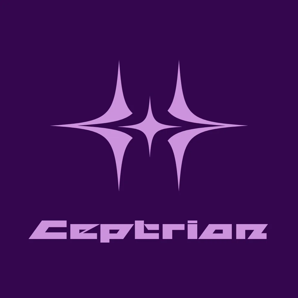 Ceptrion logo on purple