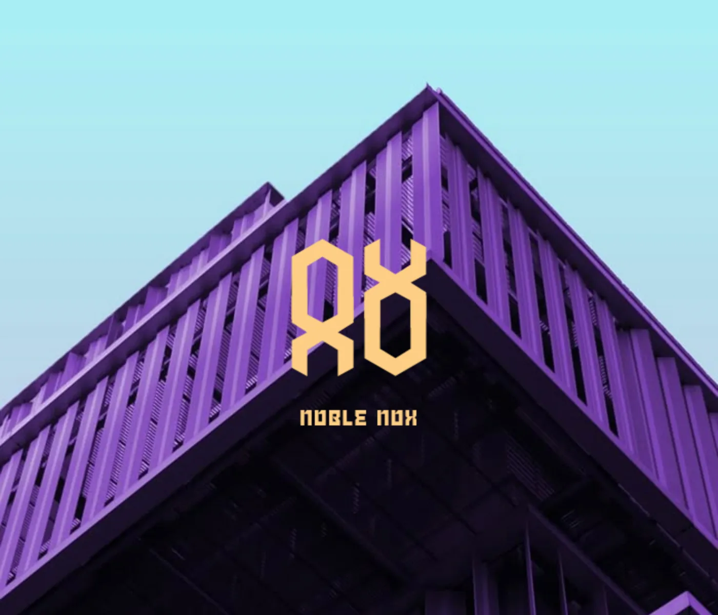 NobleNox logo on a purple building